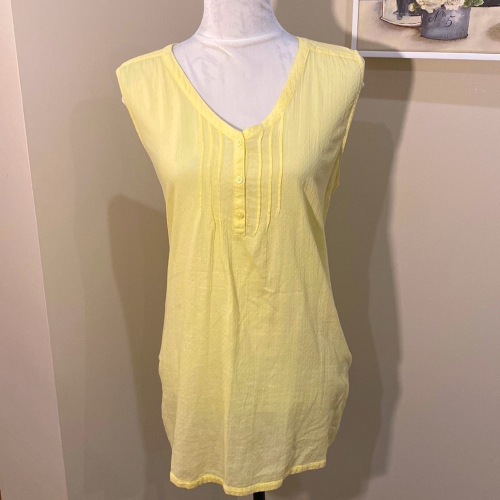 Eddie Bauer yellow thin summer tank top long